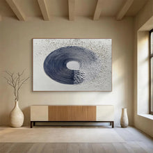 Load image into Gallery viewer, Textured Circular Abstract Painting for Modern Gallery & Minimalist Office DKH211