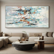 Load image into Gallery viewer, Blue - Gray Abstract Mix Art for Minimalist Bedroom & Calming Study LargeART0890