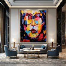 Load image into Gallery viewer, “Colorful Abstract Portrait” - Pop - Art Inspired Art on Canvas DKH1652