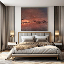 Load image into Gallery viewer, Hand - painted Extensive Dark Red Textured Abstract Acrylic Art for Sophisticated Lounges LargeART0108