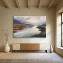 Load image into Gallery viewer, Scenic Abstract Painting on Canvas - “River Valley Vistas” DKH726