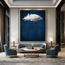 Load image into Gallery viewer, Minimalist White Cloud Abstract Painting, Suited for Modern Nursery & Calming Office Break Area LargeART1918