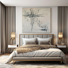 Load image into Gallery viewer, Blue Line Abstract Canvas Painting, Perfect for Minimalist Bedroom & Art - Focused Hallway LargeART1315