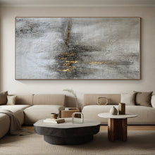 Load image into Gallery viewer, Gray - Gold Textured Abstract Art for Luxury Boutique & Sophisticated Home Office LargeART0900