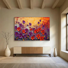 Load image into Gallery viewer, Textured Poppies “Vibrant Blooms” Painting on Canvas, Lively Floral Art DKH901