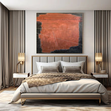 Load image into Gallery viewer, Red Black Abstract Canvas Painting, Suited for Dramatic Dining Room & Edgy Home Office LargeART1320