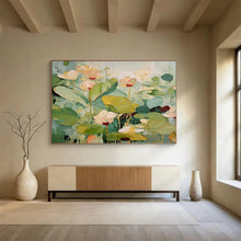 Load image into Gallery viewer, Soft - Colored Lotus Pond Abstract acrylic painting DLZ089