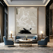 Load image into Gallery viewer, Textured Marks on Beige – Abstract Mixed - Media on Paper DTP237