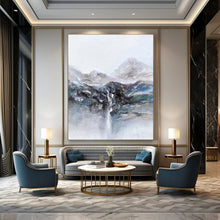 Load image into Gallery viewer, Soft - Toned Abstract Mountain Waterfall, Suited for Nature - Lover’s Bedroom & Tranquil Meditation Room LargeART1961