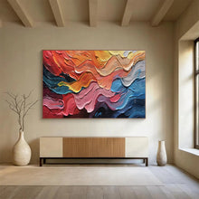 Load image into Gallery viewer, Colorful Swirl “Vibrant Rhythm” Painting on Canvas, Abstract Expression Art DKH823