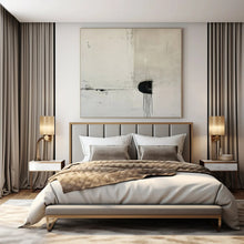 Load image into Gallery viewer, Black and White Minimalist Abstract Art for Modern Office Reception & Zen - inspired Home Library LargeART0934