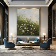 Load image into Gallery viewer, Green & White Floral Abstract Art, Perfect for Country - Style Kitchen & Sunroom LargeART2108