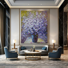 Load image into Gallery viewer, Impressionistic Purple Flower Bouquet Abstract Painting - Suits Dining Room & Conservatory LargeART2350
