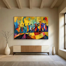 Load image into Gallery viewer, Colorful Abstract Figures Painting on Canvas - “Joyful Dancers” DKH768