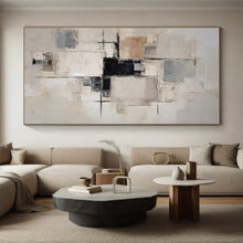 Load image into Gallery viewer, Neutral Geometric Abstraction Art for Corporate Office & Modern Living Room LargeART0868