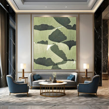 Load image into Gallery viewer, “Ginkgo Shadows” - Nature - Inspired Leaf Art, Ideal for Conservatory Charm, Abstract Painting on Canvas DKH1070