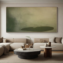 Load image into Gallery viewer, Subtle Green and Beige Abstract Acrylic Art - Perfect for Zen - inspired Yoga Studio & Calming Nursery LargeART0577