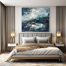 Load image into Gallery viewer, Turbulent Sea Abstract Painting, Suited for Ocean - Lover’s Bedroom & Dramatic Living Room LargeART1352