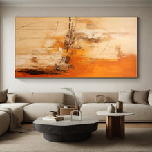 Load image into Gallery viewer, Orange - Beige Abstract Art for Sunlit Breakfast Nook & Creative Studio LargeART0850
