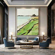 Load image into Gallery viewer, Pastel - Colored Abstract Landscape Art, Ideal for Beach House Bedroom & Serene Office LargeART2147