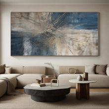 Load image into Gallery viewer, Explosive Blue - Beige Acrylic for Office Reception & Art Gallery LargeART0825