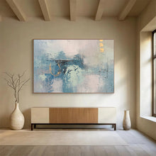 Load image into Gallery viewer, Abstract Blue and Gray Painting on Canvas - “Subtle Shades” DKH757