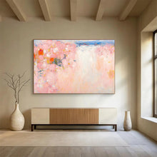 Load image into Gallery viewer, Soft Pink Floral Abstract Painting On Canvas DKH411