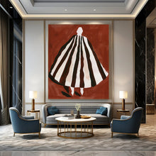 Load image into Gallery viewer, Red - Black - White Abstract Mysterious Art, Suited for Dramatic Entryway & Artistic Gallery Wall LargeART2051