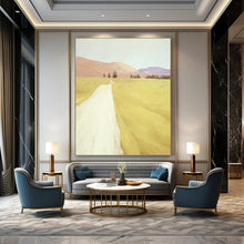 Load image into Gallery viewer, “Serene Country Road” - Yellow, Pink, and Purple Landscape Art on Canvas DKH1415