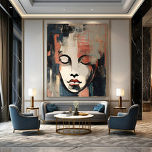 Load image into Gallery viewer, Abstract Painting Modern Female Face Art for Lounge & Studio Decor LargeART2158