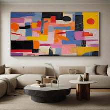 Load image into Gallery viewer, Colorful Geometric Chaos Art for Creative Studio & Vibrant Lounge LargeART0880
