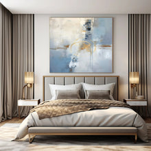 Load image into Gallery viewer, Blue Gold Abstract Painting, Suited for Modern Office & Sophisticated Living Room LargeART1333