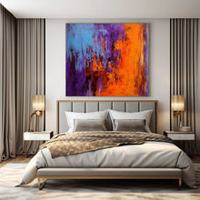 Load image into Gallery viewer, Purple - Orange Abstract Clash Acrylic Art, Perfect for Music Room & Eclectic Den LargeART1032