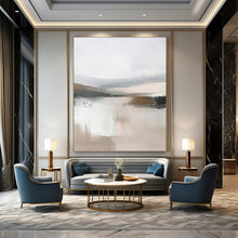 Load image into Gallery viewer, Gray - Beige Abstract Landscape, Perfect for Modern Living Room & Artistic Office LargeART2059