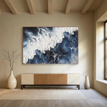 Load image into Gallery viewer, “Dynamic Ocean Waves” - Impasto - Style Abstract Acrylic, Suits Coastal Living Room and Fitness Studio DLZ250