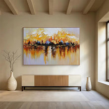 Load image into Gallery viewer, Autumn Lake Reflection - Serene Living Room Art LargeART1559
