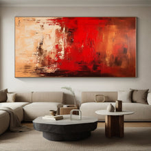Load image into Gallery viewer, Large Rich Red Abstract Art - Ideal for Dramatic Bedroom & Upscale Lounge LargeART0776