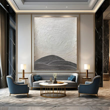 Load image into Gallery viewer, Black & White Textured Abstract Painting, Perfect for Industrial - Chic Loft & Modern Gallery Wall LargeART1960