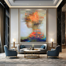 Load image into Gallery viewer, “Colorful Abstract Figure” ,Soft background with a figure’s profile, surrounded by vibrant, fragmented colors and shapes. DTP318