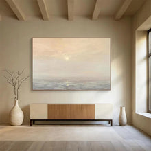 Load image into Gallery viewer, Hand - painted Sunset Sea & Sky Acrylic Art for Romantic Dining Room Decor LargeART1669