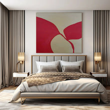 Load image into Gallery viewer, Red & Beige Abstract Petal - Like Acrylic Art, Fit for Romantic Bedroom & Floral - Themed Lounge LargeART0998