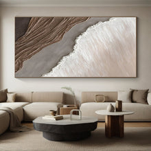 Load image into Gallery viewer, Large Neutral Textured Layers - Great for Minimalist Bedroom & Zen - Inspired Spa LargeART0726