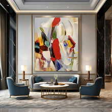 Load image into Gallery viewer, Colorful Abstract Shape Painting, Suited for Playful Kids’ Room & Art - Filled Hallway LargeART1955