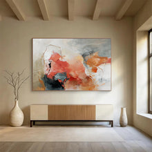 Load image into Gallery viewer, Coral Gray Drama Abstract Painting DKH515