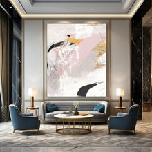 Load image into Gallery viewer, Pink - Gold Urban Elegance – Pinks, Grays, Golds, Blacks in Abstraction DTP188