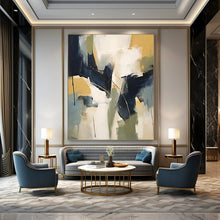 Load image into Gallery viewer, “Geometric Abstraction in Cool Tones” – Clean Abstract with Angular Shapes DTP123