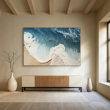 Load image into Gallery viewer, Aerial Beach Waves - Coastal Chic Living Room Art LargeART1549