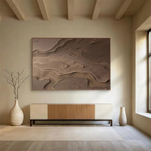 Load image into Gallery viewer, Textured Beige Sand Dunes Abstract acrylic painting DLZ095