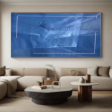 Load image into Gallery viewer, Large - Scale Blue - Purple Geometric Abstract Art for Modern Living Room & Creative Studio LargeART0458