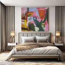 Load image into Gallery viewer, Pink - Toned Abstract Shapes Painting - Suited for Feminine Boudoir & Chic Boutique LargeART1410